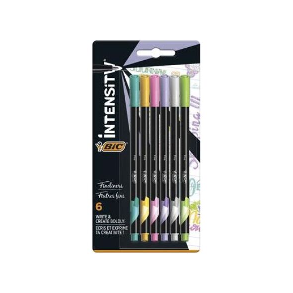 Bic Cienkopisy BIC Intensity Fine mix Pastel blister 6 kolorów