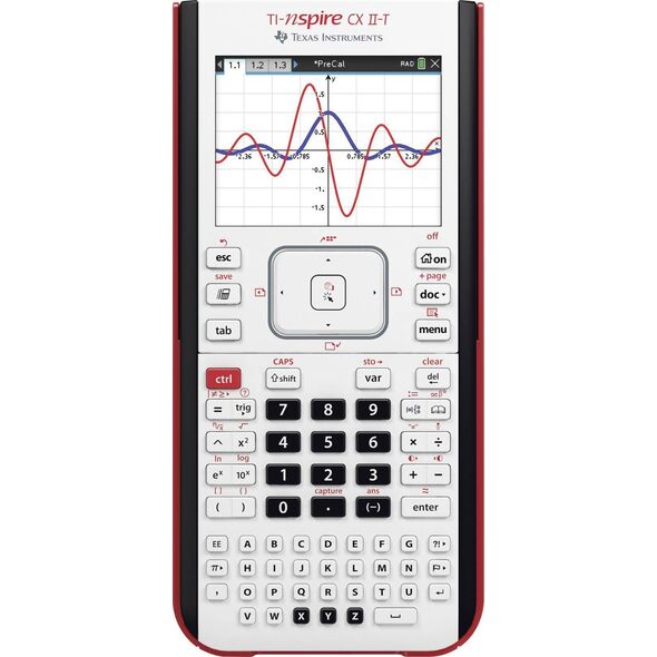 Kalkulator Texas Instruments graficzny NSPCXIIT Czarny, z możliwością ładowania