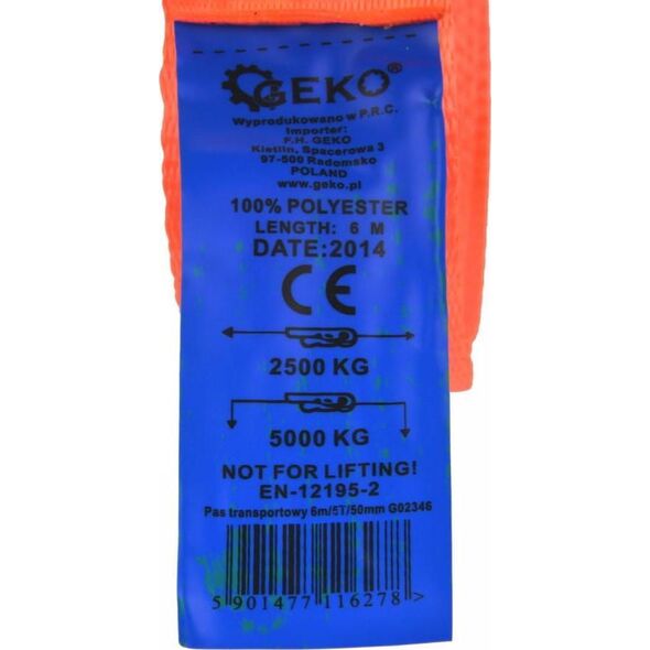 Geko PAS TRANSPORTOWY 6M/5T/50MM (24) G02346 GEKO