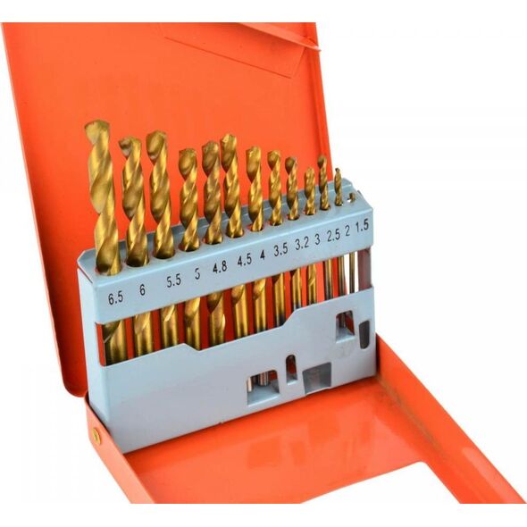 Wiertło Geko KPL.WIERTEŁ 13SZT.1,5-6,5MM POW.TYTAN.M BOX (20/80) G38231 GEKO