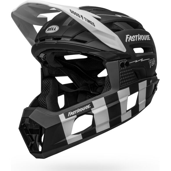 Bell Kask full face BELL SUPER AIR R MIPS SPHERICAL matte black white fasthouse roz. L (59-63 cm) (NEW)