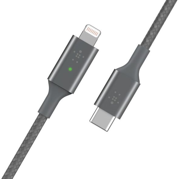 Kabel USB Belkin USB-C - Lightning 1.2 m Szary (CAA006BT04GR)