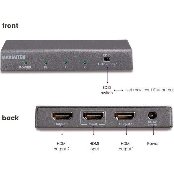 Marmitek Marmitek HDMI Splitter Split 612 UHD 2.0