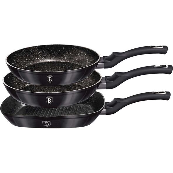 Patelnia Berlinger Haus zestaw Carbon pro 28cm 3szt.