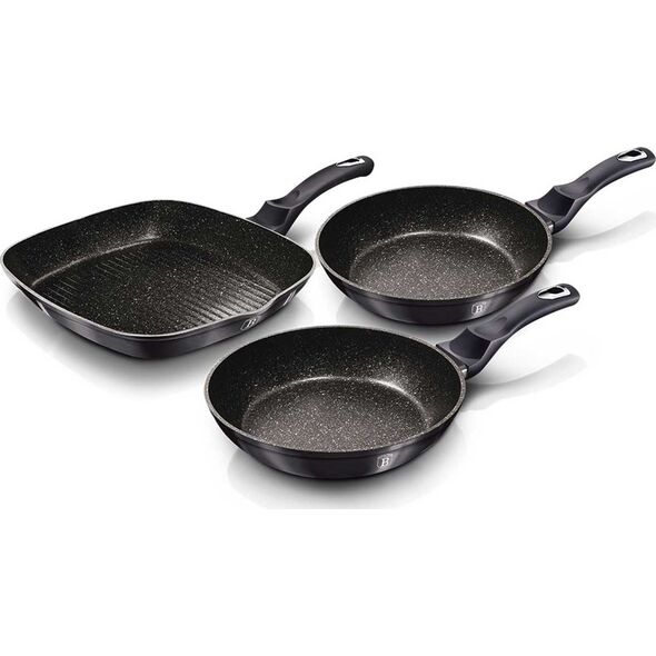 Patelnia Berlinger Haus zestaw Carbon pro 28cm 3szt.