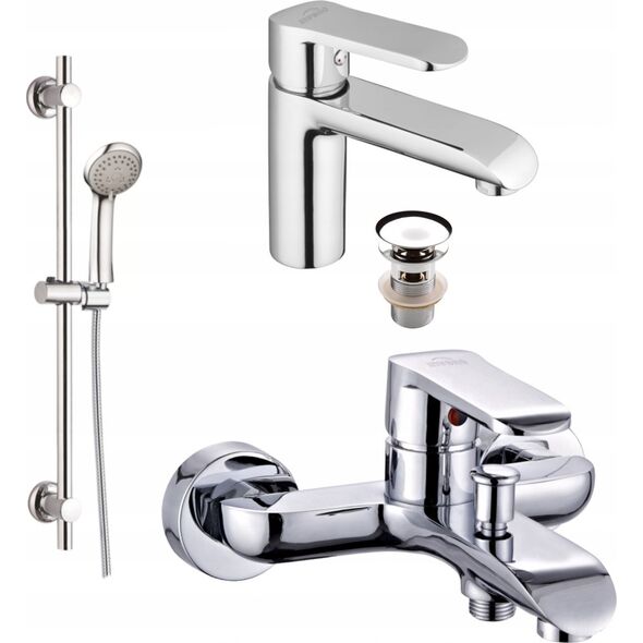 Bateria wannowa Invena INVENA SIROS BATERIA WANNOWA CHROM