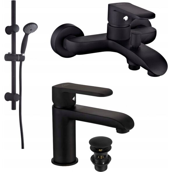 Bateria wannowa Invena INVENA SIROS BATERIA WANNOWA CZARNA