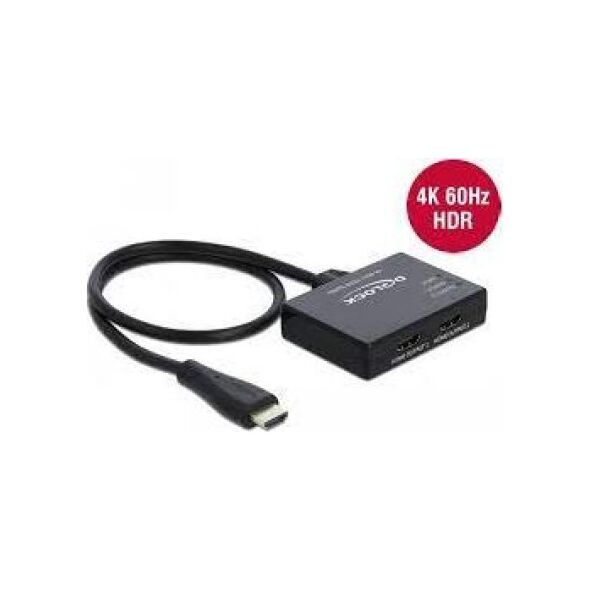 Delock DeLOCK HDMI Splitter 1 x HDMI in> 2 x HDMI out 4K 60 Hz (87747) - RDVCDT62
