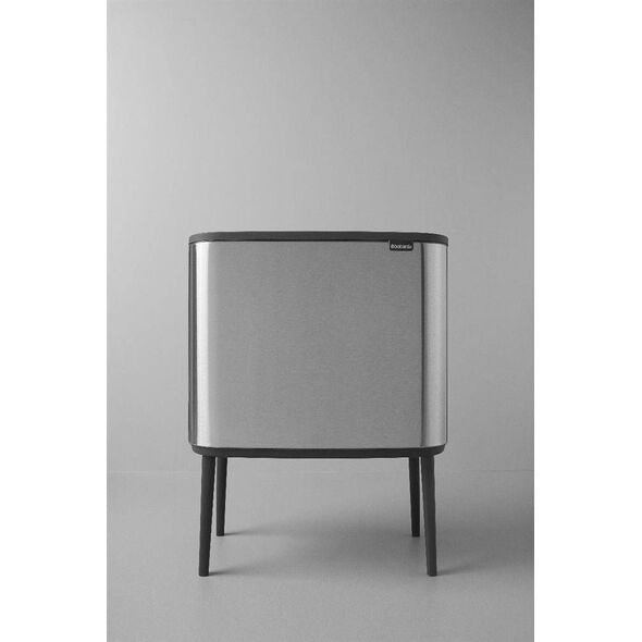 Kosz na śmieci Brabantia New Icon do segregacji na przycisk srebrny (315848)
