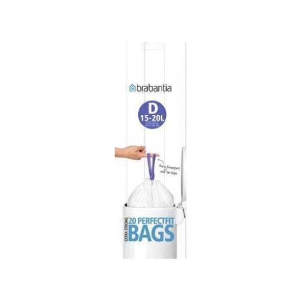Brabantia Worki na śmieci 15l rozmiar D 20szt 246760