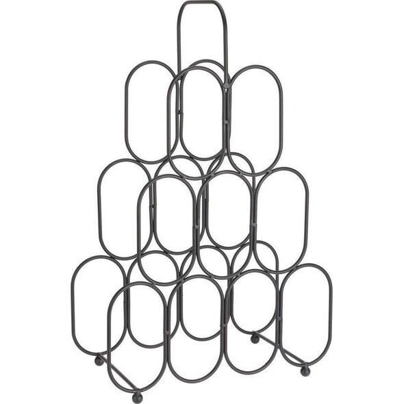 Home Styling Collection Stojak metalowy czarny WINO regał szafka półka na butelki wina - 9 butelek