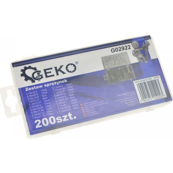 Geko ZESTAW SPRĘŻYNEK 200SZT.(20) G02922 GEKO