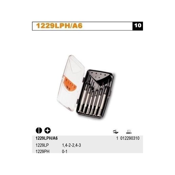 Beta Tools KPL.WKRĘTAKÓW PRECYZ. 1229LP+1229PH 6SZT 1229LPH/A6 BETA UTENSILI S.P.A.
