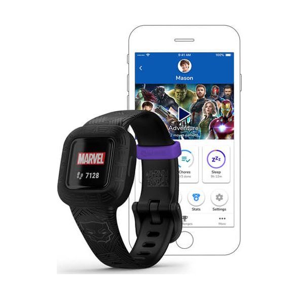 Smartband Garmin Vivofit Junior 3 Marvel Black Panther Czarny