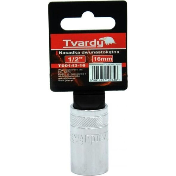Geko NASADKA DWUNASTOKĄTNA 1/2" 16 MM TVARDY (10/100) T00143-16 GEKO