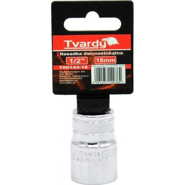 Geko NASADKA DWUNASTOKĄTNA 1/2" 18 MM TVARDY (10/100) T00143-18 GEKO