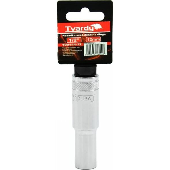 Geko NASADKA SZEŚCIOKĄTNA DŁUGA 1/2" 12 MM TVARDY(10/50) T00144-12 GEKO