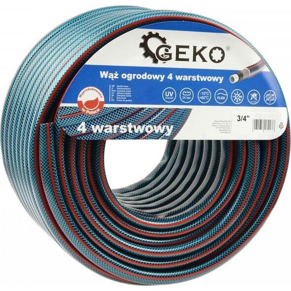 Geko WĄŻ OGRODOWY 4 WARSTWOWY 3/4" 50M GEKO NEW (48) G73788 GEKO