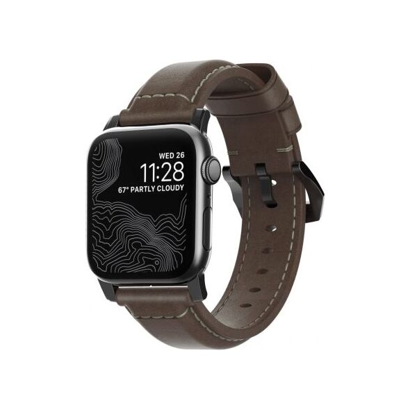 Nomad NOMAD Strap Traditional Leather Brown 38mm / 40mm Connector Black