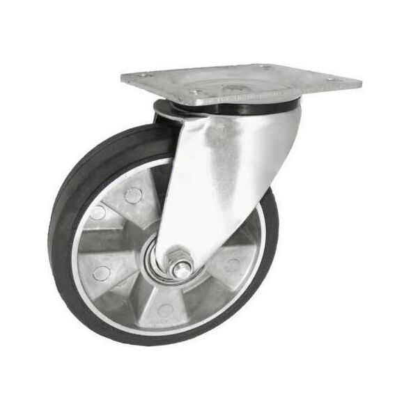 Unimet KOŁO ALUMINIUM-GUMA 180MM, OBUDOWA SKRĘTNA A52G