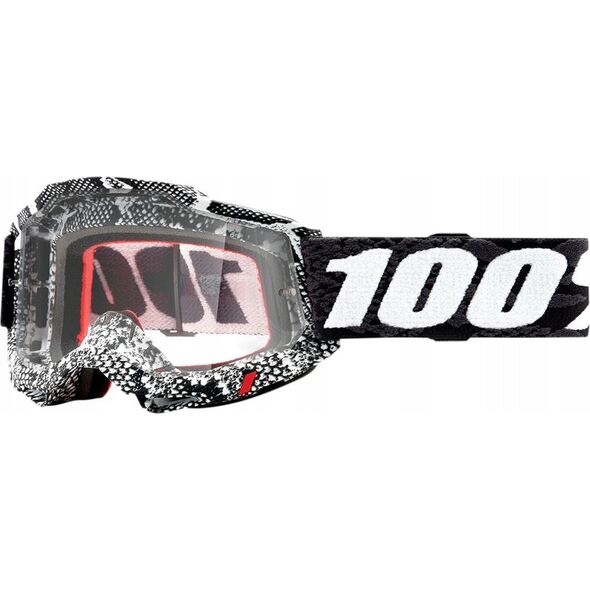 100% Gogle 100% ACCURI 2 COBRA (Szyba Przezroczysta Anti-Fog, LT 88%-92%) (NEW)