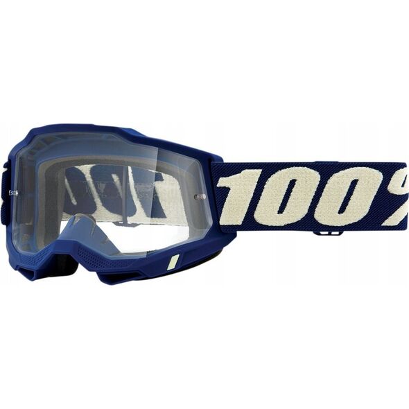 100% Gogle 100% ACCURI 2 DEEPMARINE (Szyba Przezroczysta Anti-Fog, LT 88%-92%) (NEW)