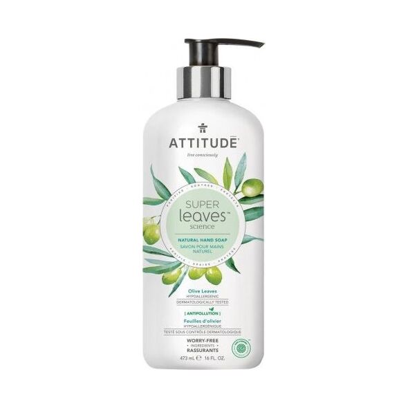 Attitude Super Leaves, Mydło do rąk, Liście oliwki, 473ml