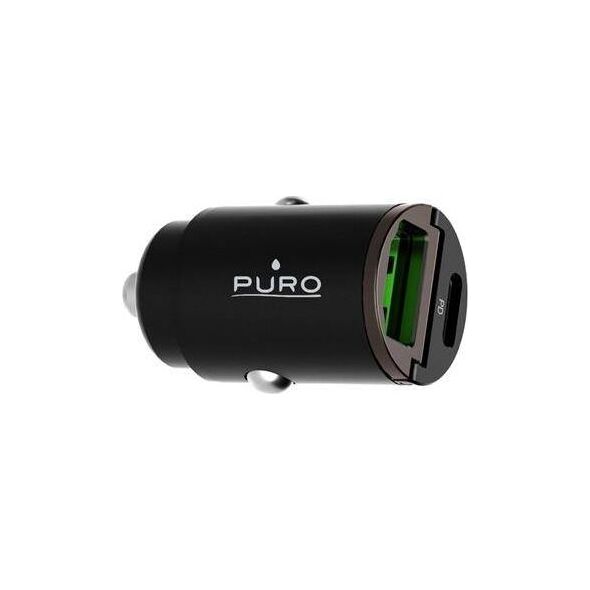 Ładowarka Puro Mini 1x USB-A 1x USB-C 2.4 A  (PUR403BLK)