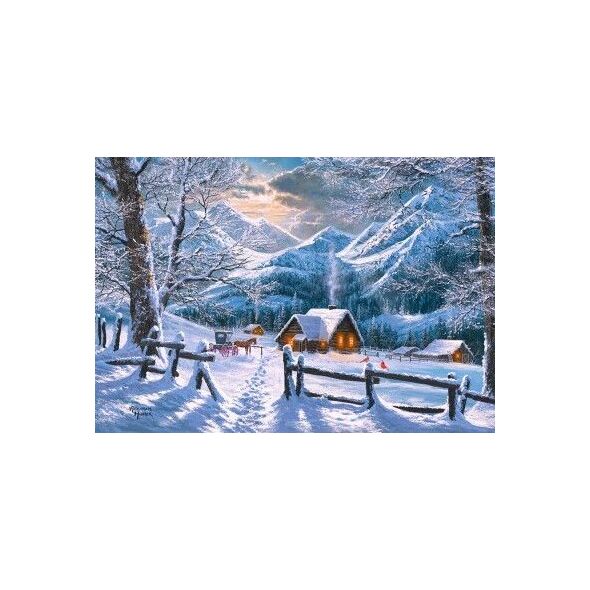 Castorland Puzzle 1500 el snowy morning Śnieżny poranek góry