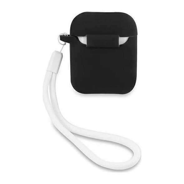 Guess Etui ochronne GUACA2LSVSBW Silicone Vintage do AirPods 1/2 czarne