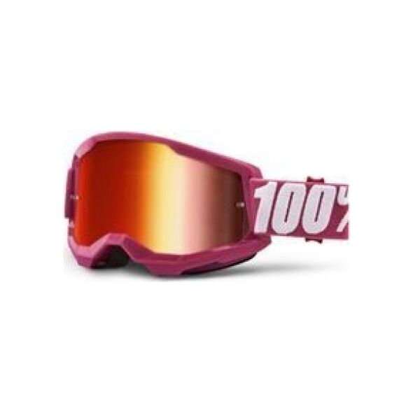 100% Gogle STRATA 2 JUNIOR FLETCHER (Szyba Czerwona Lustrzana Anti-Fog, LT 38%+/-5%)