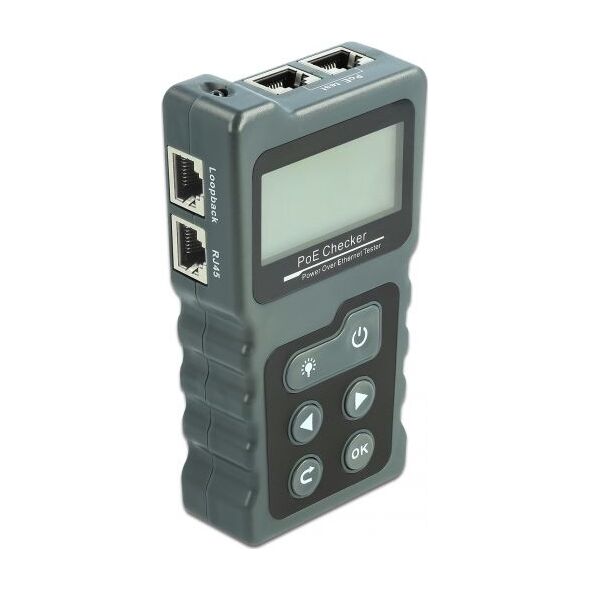 Delock Tester kabli LCD RJ45 / PoE / DC (63110)