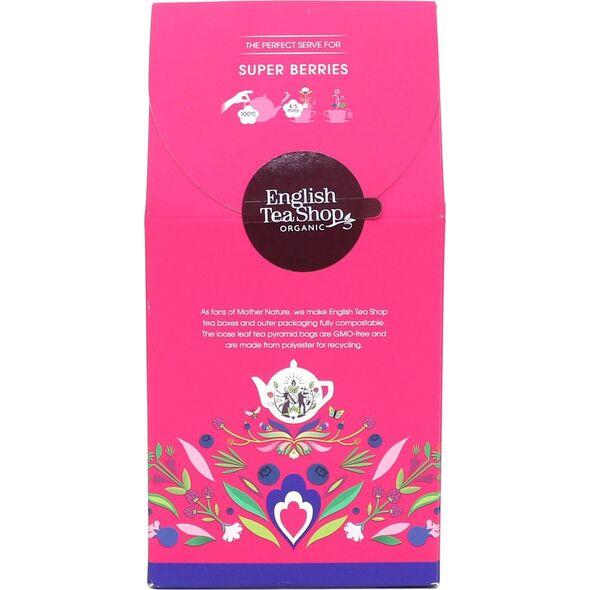 English Tea English Tea Shop, Herbata Super Berries, 15 piramidek