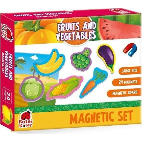Roter Kafer Puzzle magnetyczne "Warzywa i owoce" z tablicą RK2090-06