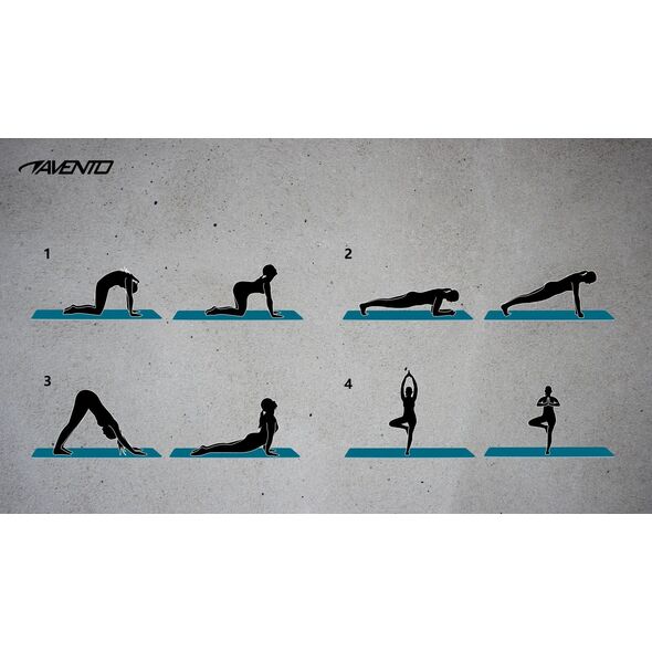 Avento Mata do ćwiczeń fitness jogi czerwona