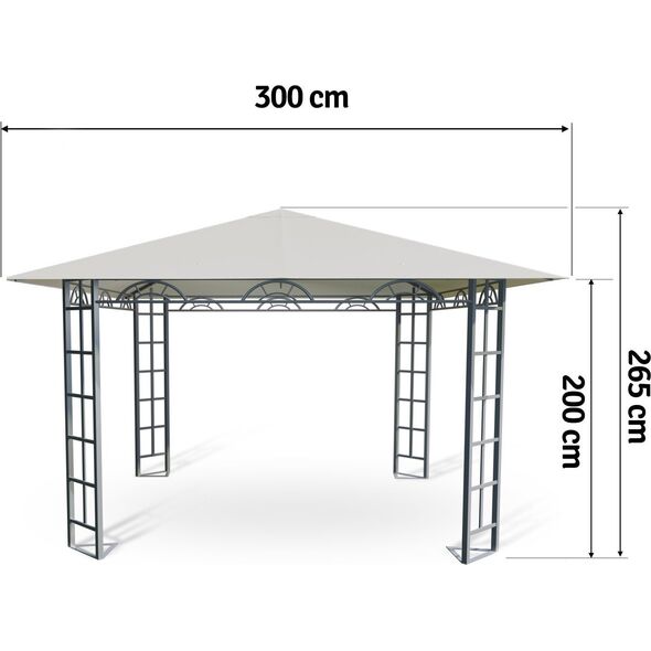 Plonos Beżowy pawilon ogrodowy 3x3m 4934