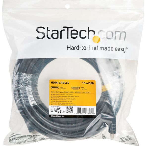 Kabel StarTech HDMI - HDMI 15m czarny (HD2MM15MA)