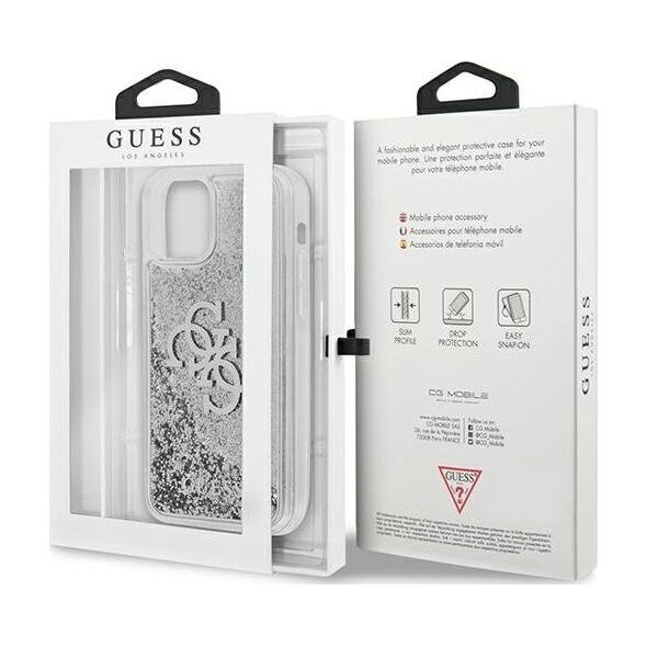 Guess Guess GUHCP12LLG4GSI iPhone 12 Pro Max 6,7" srebrny/silver hardcase 4G Big Liquid Glitter