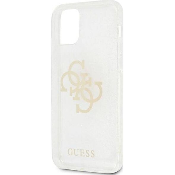 Guess Guess GUHCP12LPCUGL4GTR iPhone 12 Pro Max 6,7" transparent hard case Glitter 4G Big Logo