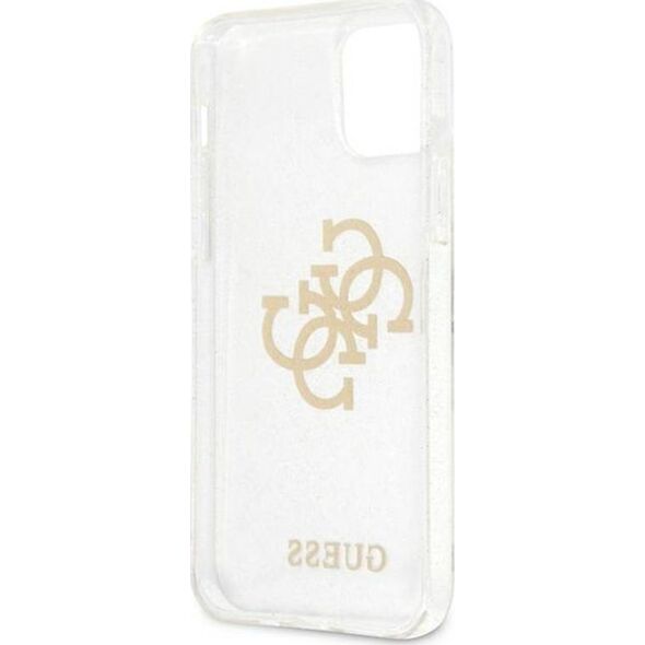 Guess Guess GUHCP12LPCUGL4GTR iPhone 12 Pro Max 6,7" transparent hard case Glitter 4G Big Logo