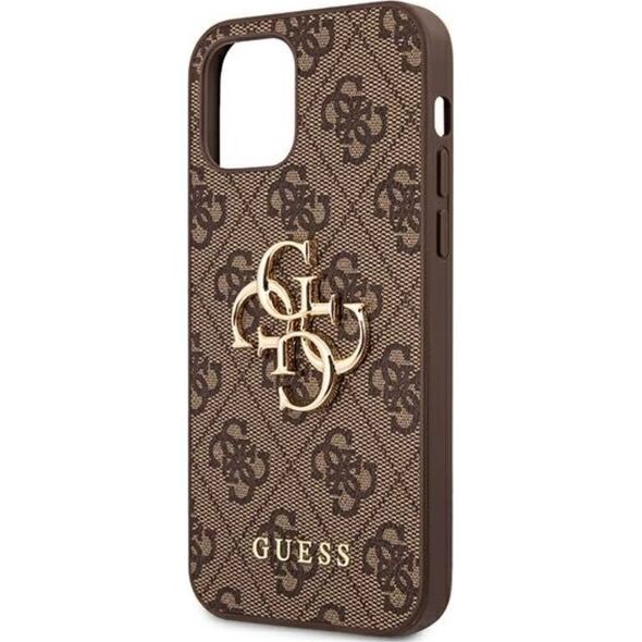 Guess Guess GUHCP12M4GMGBR iPhone 12/12 Pro 6,1" brązowy/brown hardcase 4G Big Metal Logo