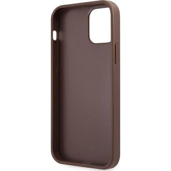 Guess Guess GUHCP12M4GMGBR iPhone 12/12 Pro 6,1" brązowy/brown hardcase 4G Big Metal Logo