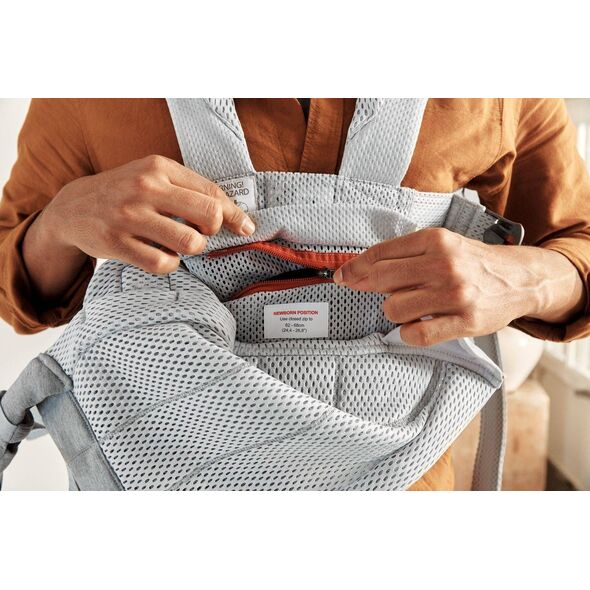 BabyBjorn BABYBJORN - nosidełko Harmony 3D Mesh, Srebrny
