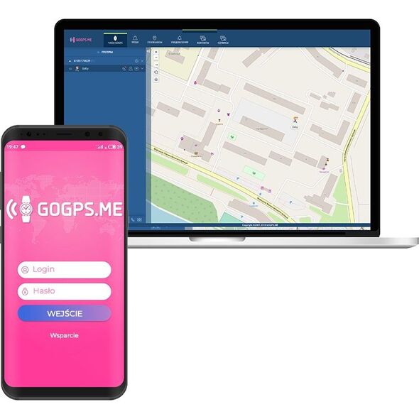 Smartwatch GoGPS K16S Różowy  (K16SPK)