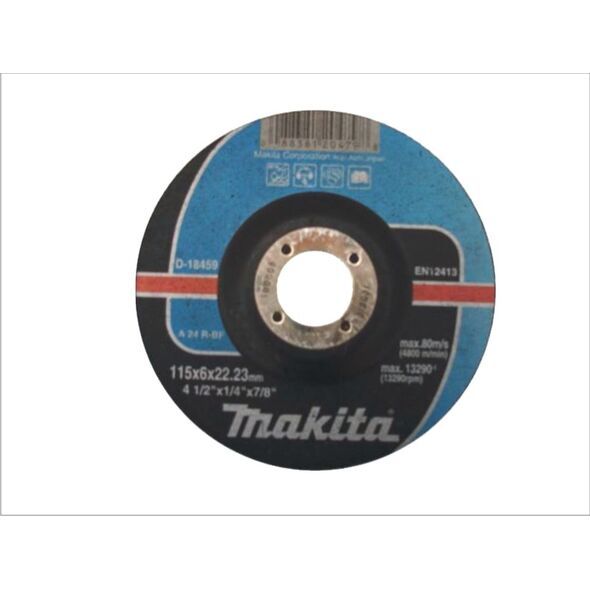 Makita Tarcza do szlifowania metalu wypukła 125x22,2x6,0mm (D-18465)