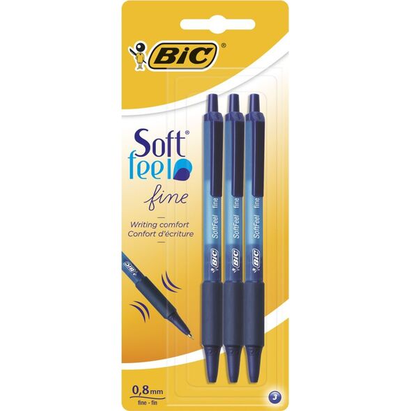 Bic Długopis niebieski Soft Feel bls 3szt BIC