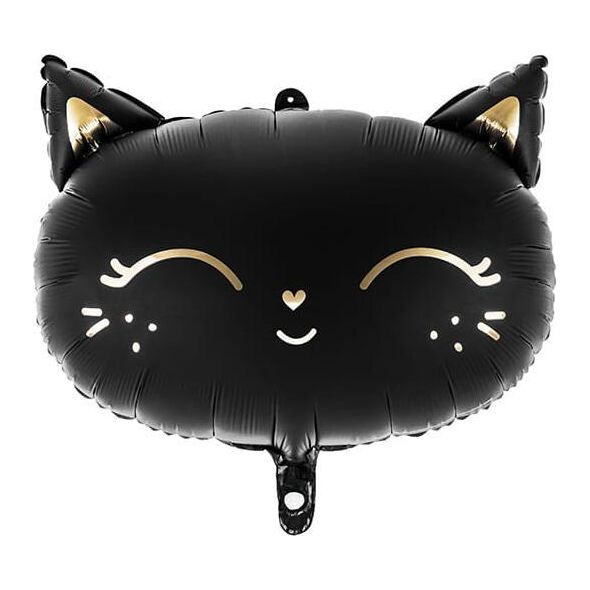 Party Deco Balon foliowy Kotek Czarny 48x36cm
