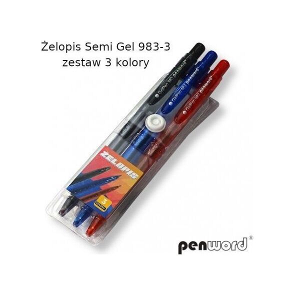 Polsirhurt Długopisy żelowe Żelopisy zestaw 3 kolory
