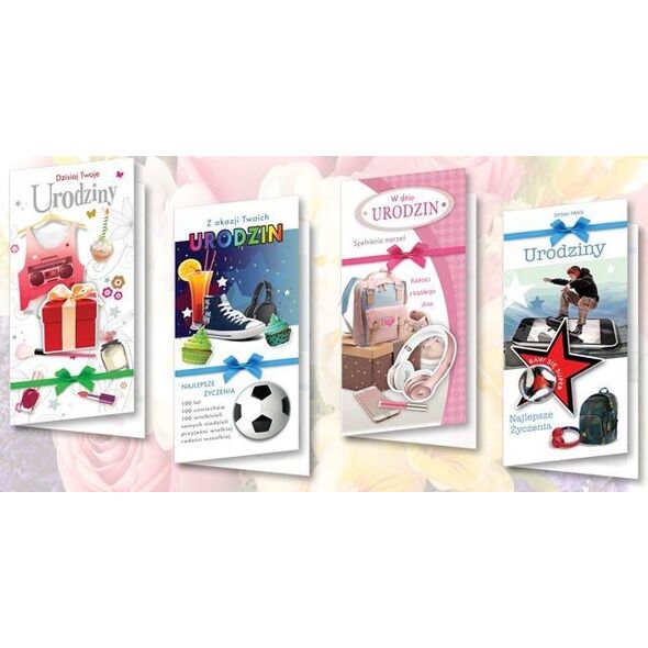 Top Graphic Kartki karnet TOP DLXO Urodziny młodzieżowe Top Graphic