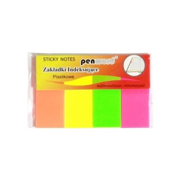 Penword Zakładki indeksujące PENWORD ZI-41 plastikowe 4x40 20mmx50mm Penword TARGI